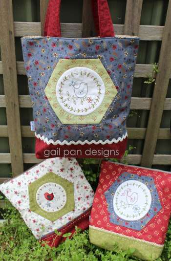 Three Birdie Bags - by Gail Pan Designs - Bag Pattern
