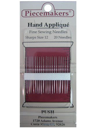 Piecemaker No 12 Hand Applique Needles 1 Pack - Hand Applique Sharp Needles