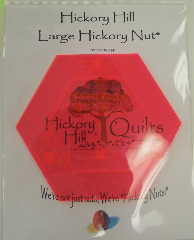  Large Hickory Nut -Hexagon Ruler  by Hickory Hill Quilts - Patchwork Rulers