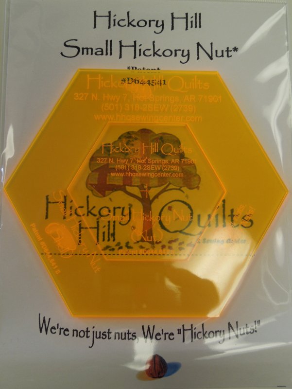 Hickory Nut - Small - Hexagon Ruler by Hickory Hill Quilts