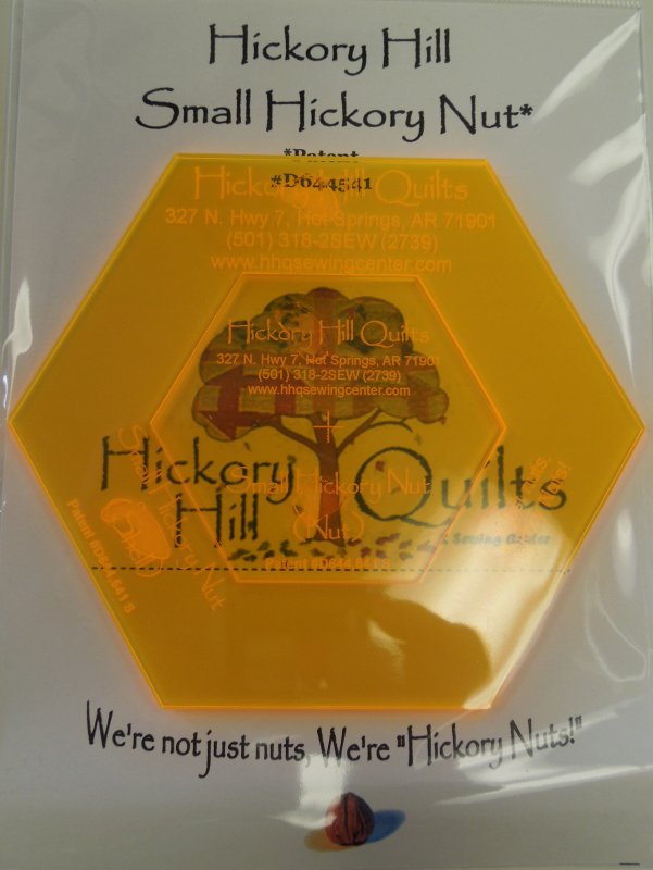 Small Hickory Nut -Hexagon Ruler  by Hickory Hill Quilts - Patchwork Rulers