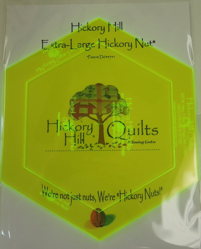 Hickory Nut - Extra Large - Hexagon Ruler by Hickory Hill Quilts