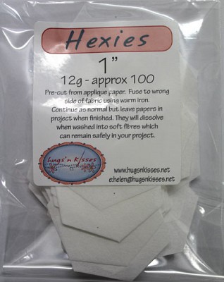 Hexies 1" Papers 100 (dissolvable) Hugs n Kisses - Paper Piecing