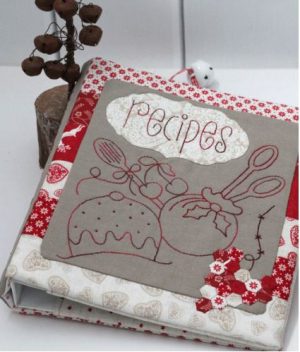 Christmas Club - Recipe Book Cover - Hugs N Kisses -  Pattern