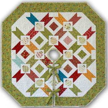 Holiday Ribbons Tree Skirt - The Pattern Basket -  Quilt Pattern