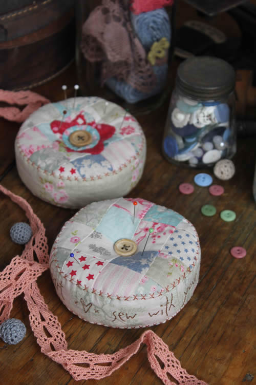 Heart & Soul Pincushion - by Hatched and Patched