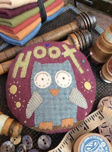 Hilda the Hoot Pincushion - by Hatched and Patched - Pattern