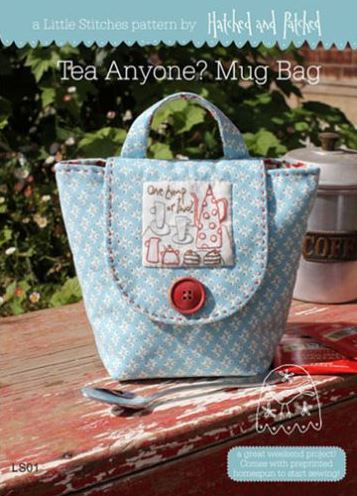 Tea Anyone Mug Bag- by Hatched and Patched - Bag Pattern