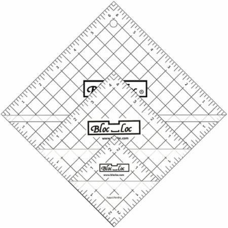 Bloc Loc Half Square Triangle Set 2 Quilting & Patchwork Rulers by Bloc_Loc