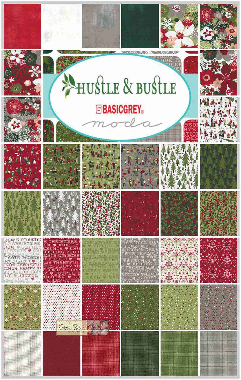 Hustle & Bustle Fat 8th Bundle - Patchwork & Quilting Fabric - by Basic Grey for Moda Fabrics