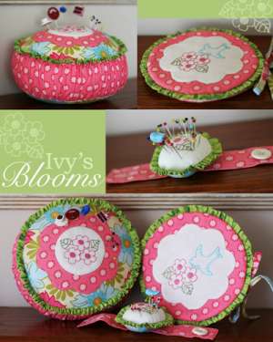 Ivy's Blooms -  by Janelle Wind - Pin Cushion Pattern