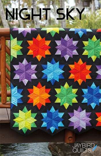 Night Sky Quilt Pattern by Jaybird Quilts - Quilting & Patchwork Pattern  -  Modern Contemporary Quilt Pattern 