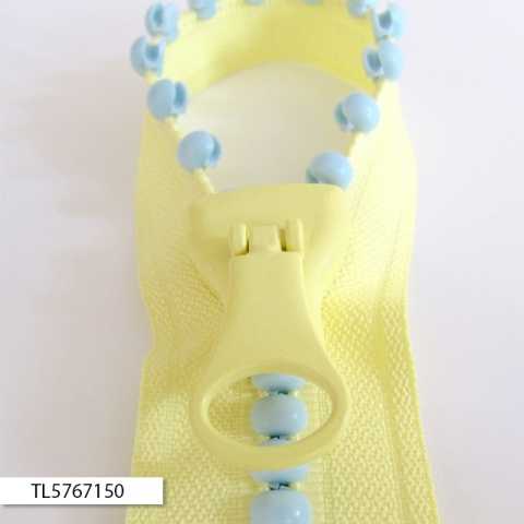 Jelly Beads Zipper Yellow/Aqua 80cm - by Lecien -  bag making