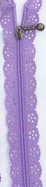 Zip Lace Lilac - 20cm - for Bag Making - Sewing - Craft