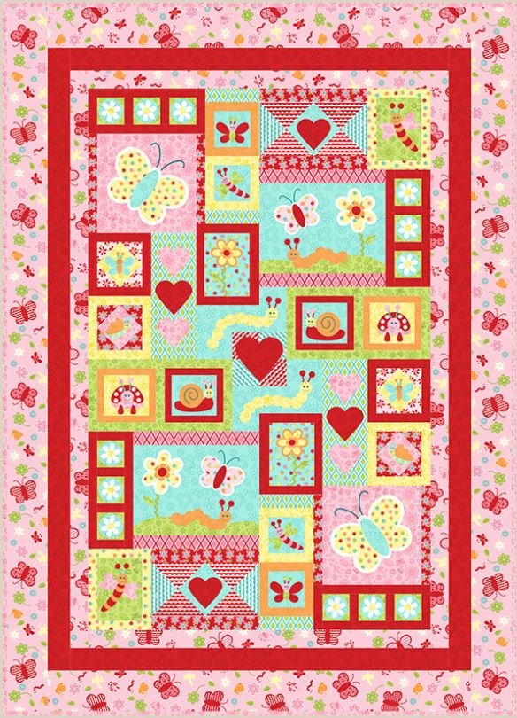 Love Bugs PINK - by Kids Quilts - Quilt Pattern