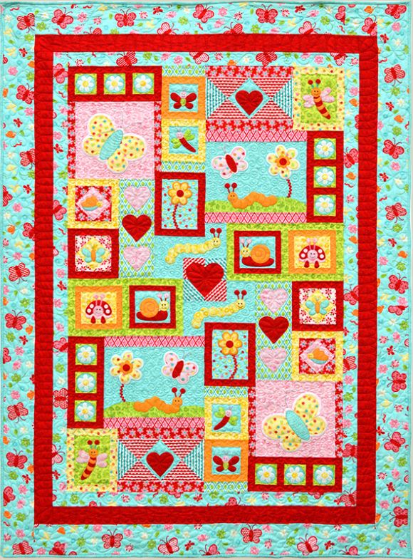 Love Bugs Teal - by Kids Quilts - Quilt Pattern