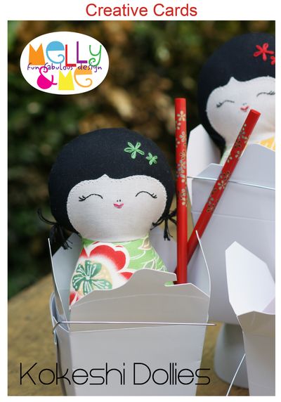 Kokeshi Dollies - by Melly & Me - Creative Cards
