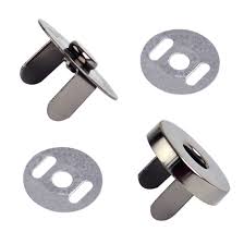 Magnetic Closure 18mm  - Silver - for Bag Making