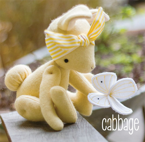 Cabbage, Rabbit softy toy pattern by May Blossom Designs 