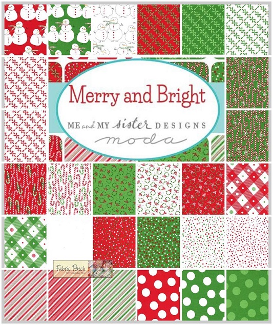 Merry & Bright Mini Charms - Patchwork Fabric by Me & My Sister for moda fabric
