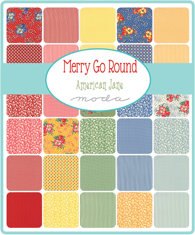 Merry Go Round Fat Quarter Bundle Applique, patchwork and quilting fabric. American Jane for Moda Fabrics.