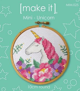 Unicorn - Make It - Mini Cross Stitch Kit  by Make It