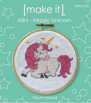 Magic Unicorn - Make It - Mini Cross Stitch Kit  by Make It