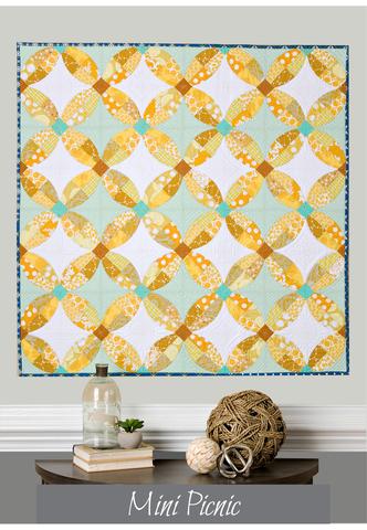 Mini Picnic by Sew Kind of Wonderful - Quilting & Patchwork Pattern  -  Modern Contemporary Quilt Pattern made using the Quick Curve Ruler