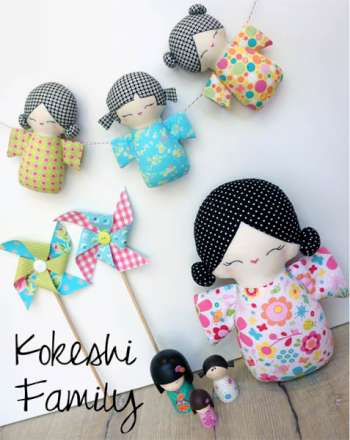 Kokeshi Family - Pattern by Melly & Me - Softy Pattern