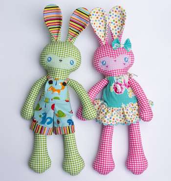 Benny & Boo KIT - by Melly & Me - Softie kit - Fabric Patch