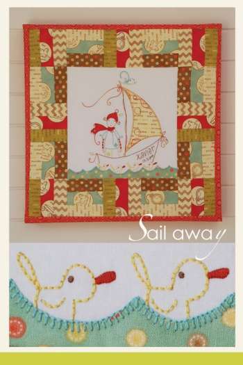 Sail Away - by Cinderberry Stitches - Stitchery Pattern