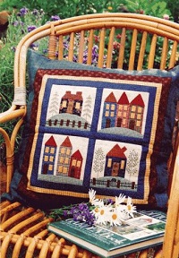 My Town Cushion  - by Hatched and Patched -  Stitchery Pattern