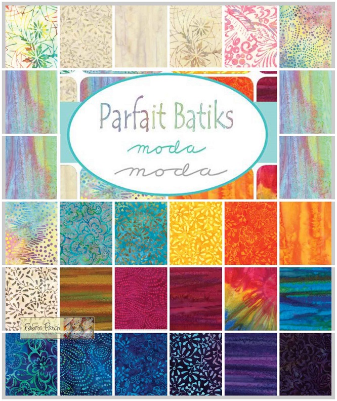 Parfait Batiks Fat Quarter Bundle by Moda Fabrics - patchwork and Quilting Fabric precuts