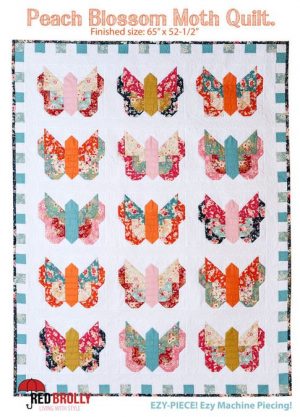 Peach Blossom Moth - by Red Brolly - Quilting Patchwork Patterns