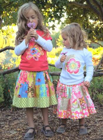 The Patchwork Skirt & T-Shirt - by Pink Fig - Childrens Clothing