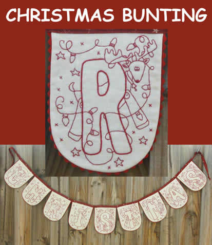 Christmas Bunting - by Rosalie Quinlan -  Pattern