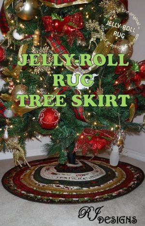 Jelly Roll Rug Tree Skirt - by RJ Designs -  Rug Pattern