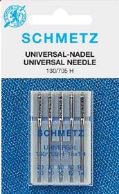 Schmetz Universal Needles for Regular Sewing Machine -130/705 H