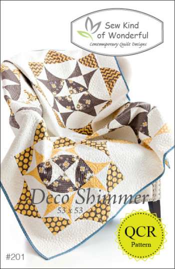 Deco Shimmer by Sew Kind of Wonderful - Quilting & Patchwork Pattern  -  Modern Contemporary Quilt Pattern made using the Quick Curve Ruler