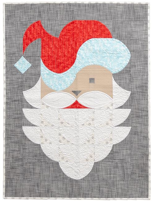 Posh Santa by Sew Kind of Wonderful - Quilting & Patchwork Pattern  -  Modern Contemporary Quilt Pattern made using the Quick Curve Ruler