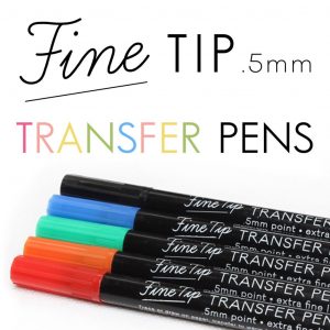Sublime Fine Tip Iron On Transfer Pen 5 Pack - Embroidery