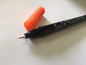 Sublime Fine Tip Iron On Transfer Pen ORANGE  - Embroidery