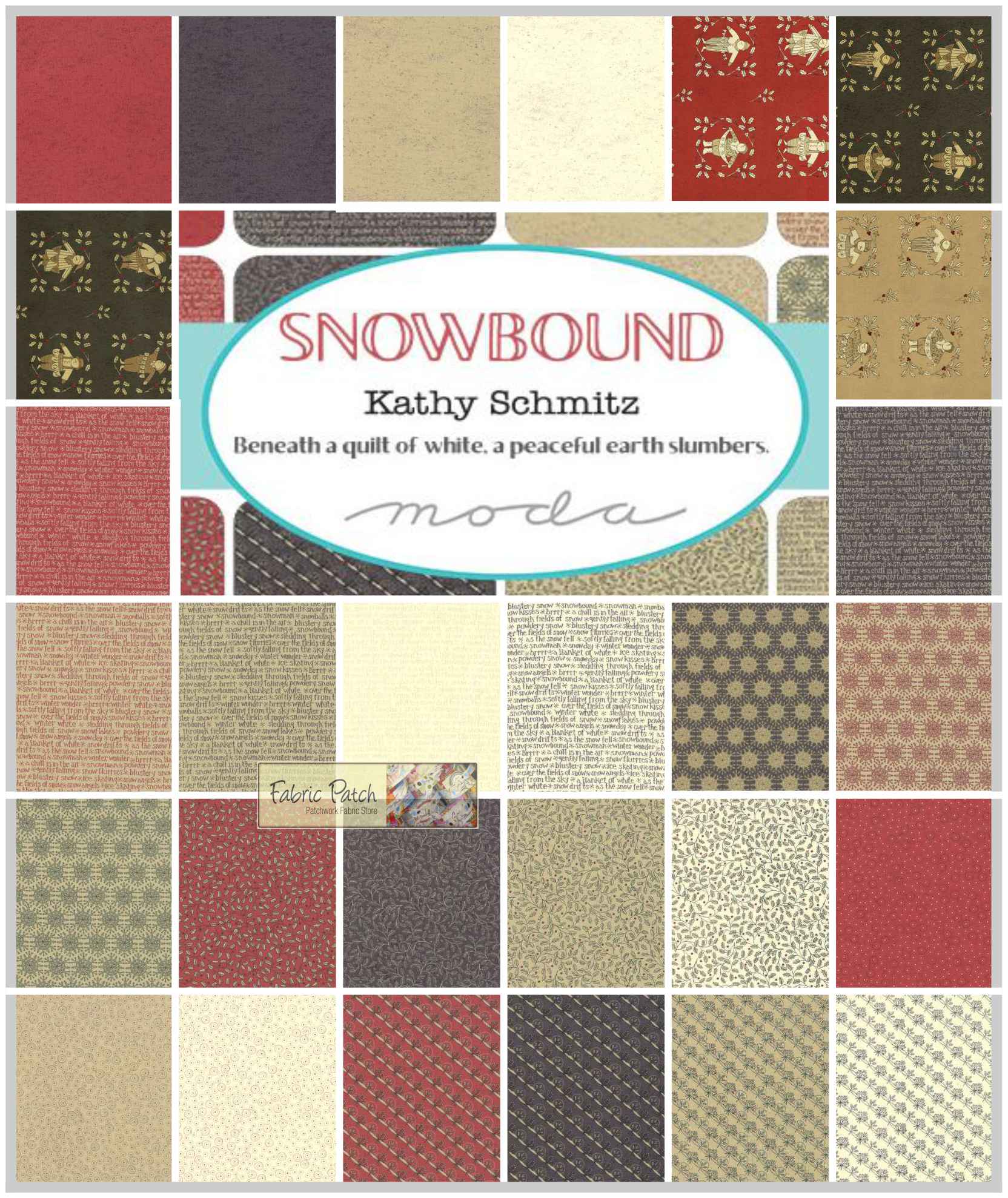 Snowbound Charm Pack by Kathy Schmitz for Moda Fabrics - patchwork and quilting fabric