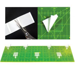 Ruler Sticky Grip -  Self adhesive square for rulers or templates. Quilting Patchwork blades and Accessories