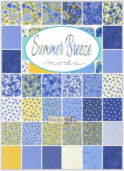 Summer Breeze Mini Charms - Patchwork Fabric by Moda fabric