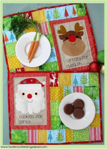 Christmas Eve Snacks - by Two Brown Birds- Christmas Mat Pattern