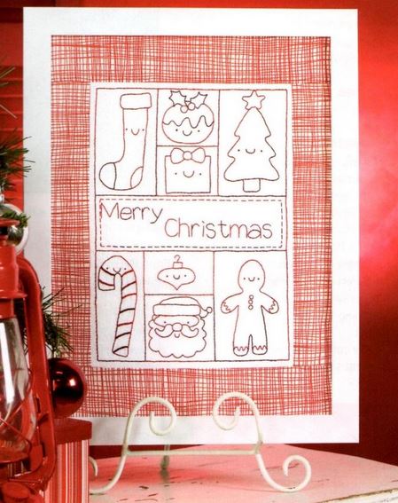 Merry Christmas Stitchery - byTwo Brown Birds- Stitchery Pattern