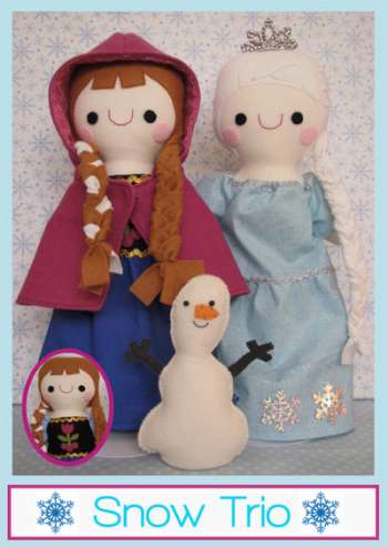 Snow Trio  - by Two Brown Birds -  Softy Pattern