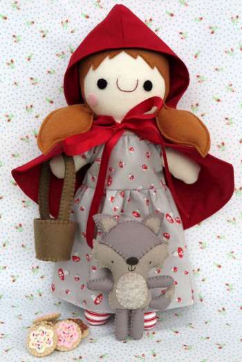 Red Riding Hood & Wolfie  by Fiona Tully for Two Brown Birds - Soft toy doll pattern