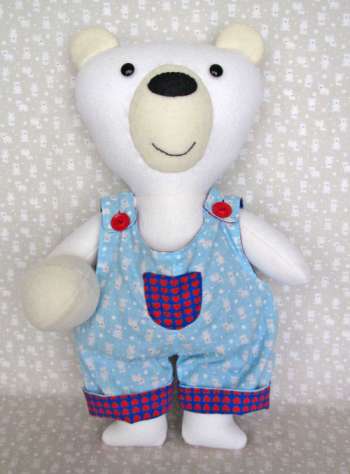 Bronson Bear by Fiona Tully for Two Brown Birds - Soft toy doll pattern